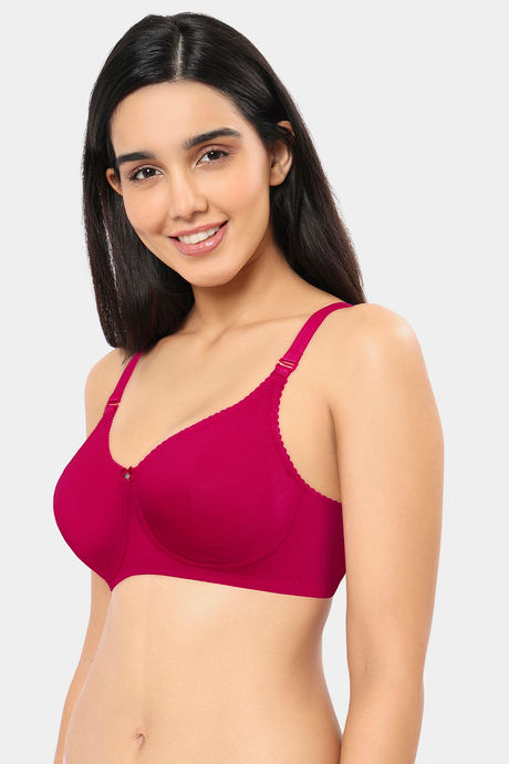 Amante Double Layered Non Wired Full Coverage Super Support Bra - Cherries Jubilee — image 2
